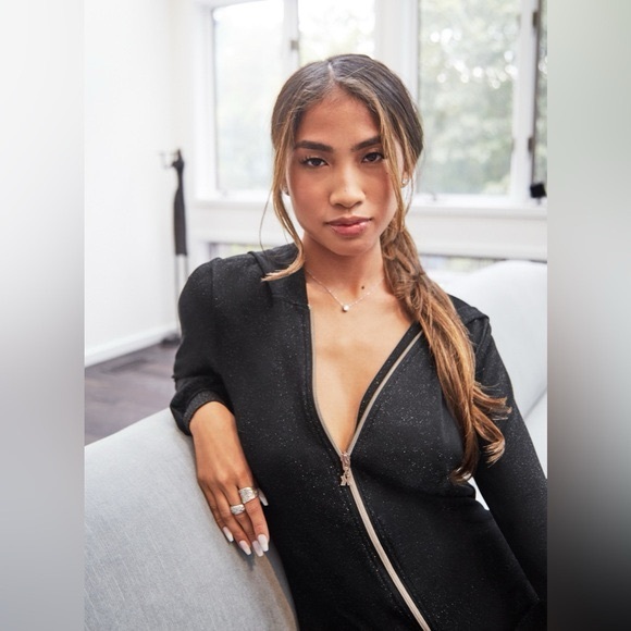 Savage X Fenty Sparkle Hooded Onesie Jumpsuit - Picture 11 of 12